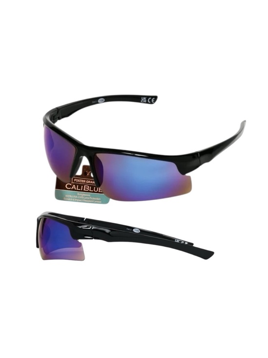 Foster Grant Other - Foster Grant Cali Blue Performance Blade Black Sunglasses with Blue Lenses